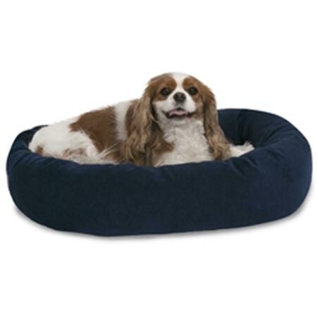 MAJESTIC PET 24 in. Navy Suede Bagel Dog Bed 78899567204
